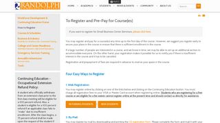 How to Register - Randolph Community College