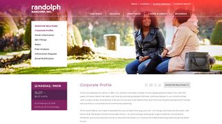 Corporate Profile | Randolph Savings Bank