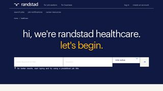 Healthcare Solutions | Randstad Healthcare - Randstad USA