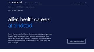 Allied Health Professionals | Randstad Healthcare - Randstad USA