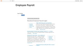 Employee Payroll: Randstad Employee Payroll Login