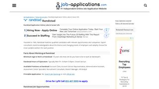 Randstad Application, Jobs & Careers Online - Job-Applications.com
