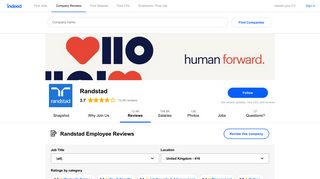 Working at Randstad: 416 Reviews | Indeed.co.uk