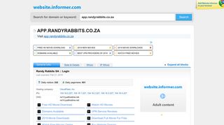 app.randyrabbits.co.za at WI. Randy Rabbits SA :: Login