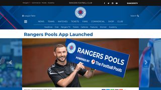 Rangers Pools App Launched - Rangers Football Club, Official Website