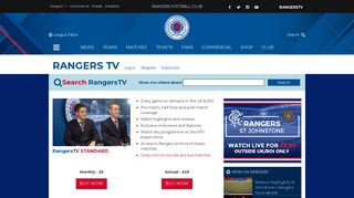 Rangers TV - Rangers Football Club, Official Website