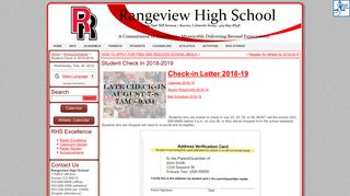 Student Check In 2018-2019 | Rangeview High School