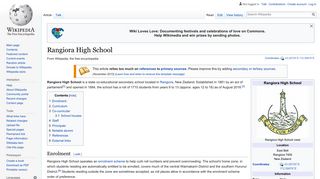 Rangiora High School - Wikipedia