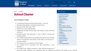 School Charter | Rangitoto College