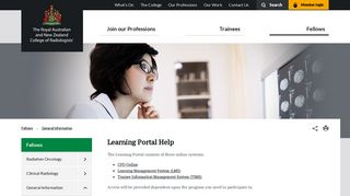 Learning Portal Help | RANZCR