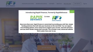 RapidAdvance: Fast and Flexible Small Business Financing