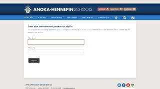 Sign In - Anoka-Hennepin School District