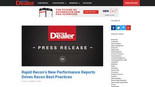 Rapid Recon's New Performance Reports Drives Recon Best ...