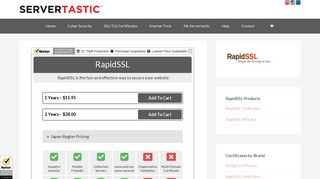 RapidSSL Certificates - Servertastic