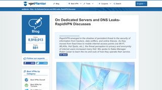 On Dedicated Servers and DNS Leaks- RapidVPN Discusses