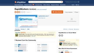 RapidWorkers Reviews - 7 Reviews of Rapidworkers.com | Sitejabber