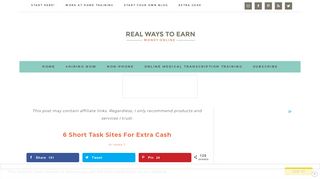 List of 6 Short Task Sites For Earning Extra Cash Online