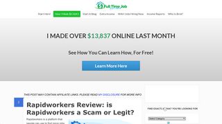 Rapidworkers Review: is Rapidworkers a Scam or Legit? | Full Time ...