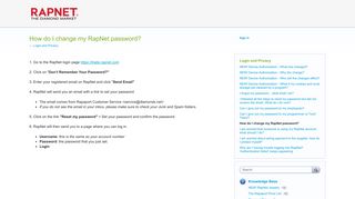 How do I change my RapNet password? – RapNet Idea's and Helpdesk