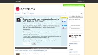 Does anyone else have issues using Rapportive with GMail and ...