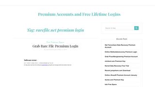 rarefile.net premium login – Premium Accounts and Free Lifetime Logins