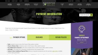 Payment Information | Paying For College | Raritan Valley Community ...