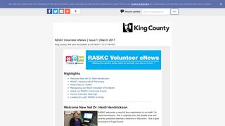 RASKC Volunteer eNews | Issue 1 |March 2017 - GovDelivery