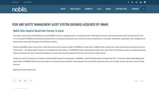 Risk and Safety Management Alert System (RASMAS) Acquired by ...