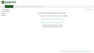 Log in to your WebEx site