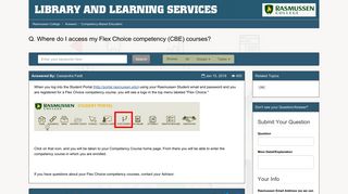 Where do I access my Flex Choice competency (CBE) courses ...