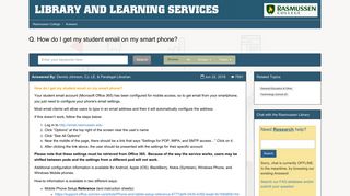 How do I get my student email on my smart phone? - Answers