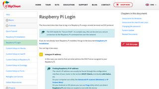 Raspberry Pi Login | BigClown