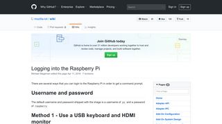 Logging into the Raspberry Pi · mozilla-iot/wiki Wiki · GitHub