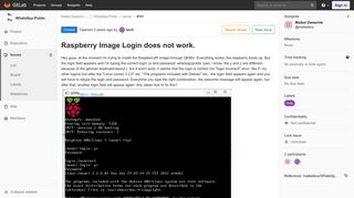 Raspberry Image Login does not work. (#151) · Issues · Maikel ...