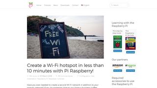 Create a Wi-Fi hotspot in less than 10 minutes with Pi Raspberry!