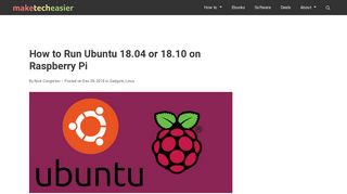 How to Run Ubuntu 18.04 or 18.10 on Raspberry Pi - Make Tech Easier