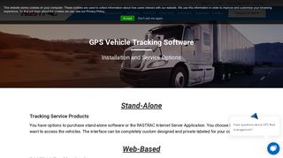 GPS Vehicle Tracking Software | Service Options | Rastrac
