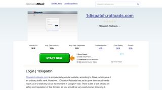 1dispatch.ratloads.com website. Login | 1Dispatch.