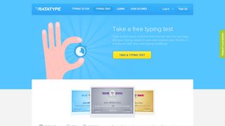 Typing test. Take free online typing speed test and get a ... - Ratatype