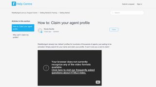 How to: Claim your agent profile – RateMyAgent.com.au | Support ...