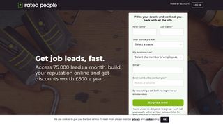 Sign Up to Rated People – Access 75000+ Job Leads a Month