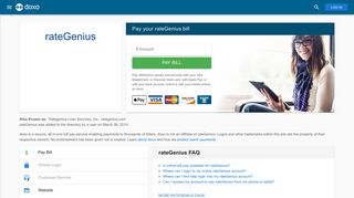 rateGenius: Login, Bill Pay, Customer Service and Care Sign-In - Doxo