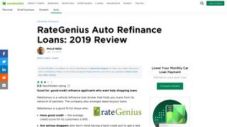 RateGenius Auto Refinance Loans: 2019 Review - NerdWallet