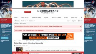 RatenDate scam - How to unsubscribe | MyBroadband