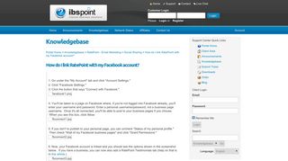 How do I link RatePoint with my Facebook account? - Knowledgebase ...