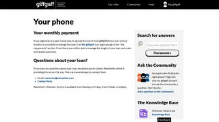 Your phone monthly payments | giffgaff