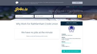 Why Work For Rathfarnham Credit Union - Jobs.ie