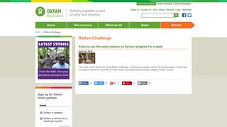 Ration Challenge | Oxfam NZ