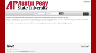 Rave Login - Austin Peay State University