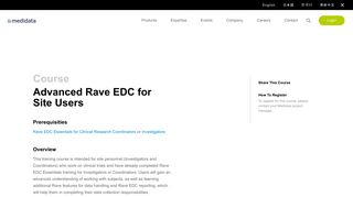 Advanced Rave EDC for Site Users | Medidata Solutions
